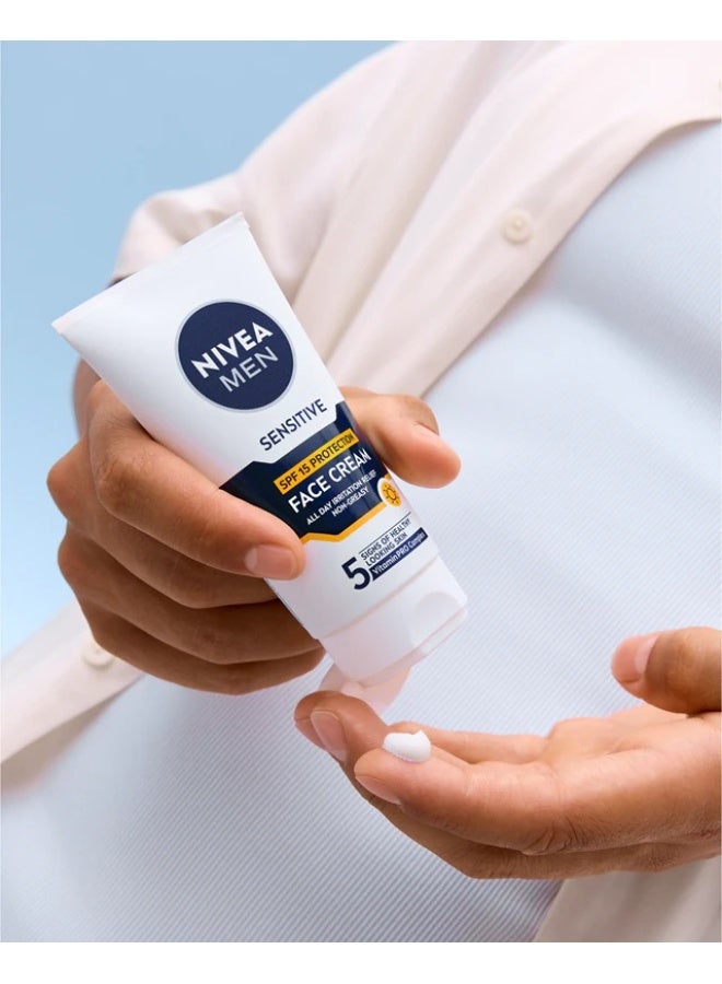 نيفيا كريم وجه للرجال للبشرة الحساسة، عامل حماية من الشمس SPF15، 75 مل - Image 3